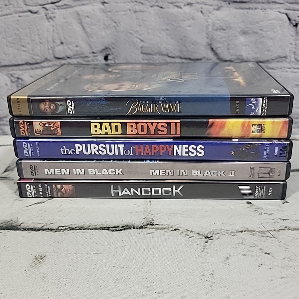 Will Smith Movies‎ DVD Lot Of 5 Men In Black Pursuit Of Happiness Bad Boys II